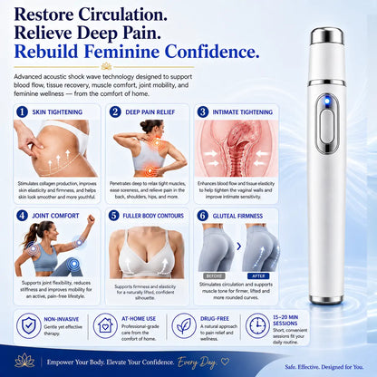 LUMIVO™ Advanced Acoustic Shockwave Therapy System✅Restores breast and gluteal firmness, revitalizes intimate tissue, and provides deep-target relief for muscle pain, joint stiffness, and tendon discomfort.
