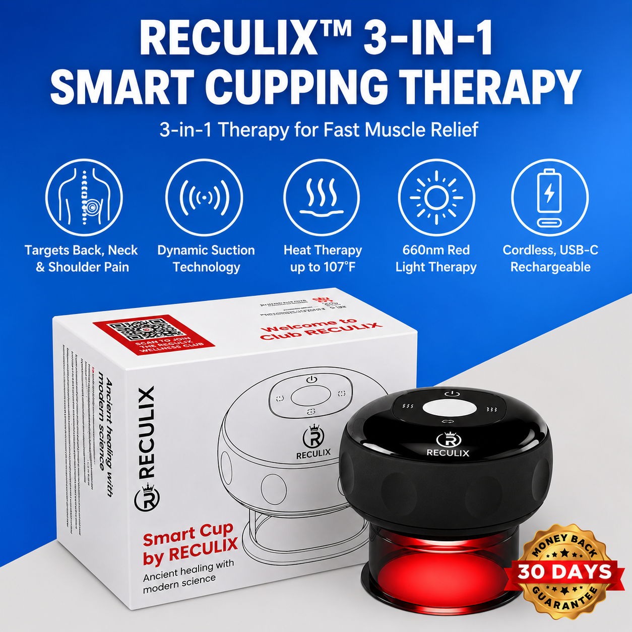 RECULIX™ Smart Cupping Therapy Massager