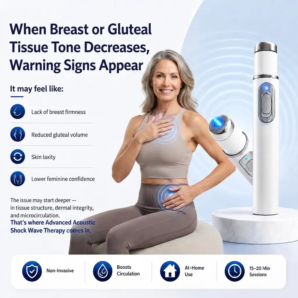LUMIVO™ Advanced Acoustic Shockwave Therapy System✅Restores breast and gluteal firmness, revitalizes intimate tissue, and provides deep-target relief for muscle pain, joint stiffness, and tendon discomfort.