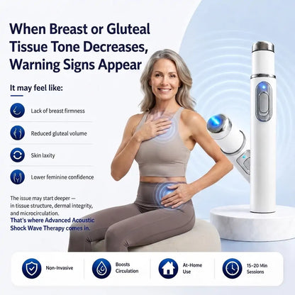 LUMIVO™ Advanced Acoustic Shockwave Therapy System✅Restores breast and gluteal firmness, revitalizes intimate tissue, and provides deep-target relief for muscle pain, joint stiffness, and tendon discomfort.
